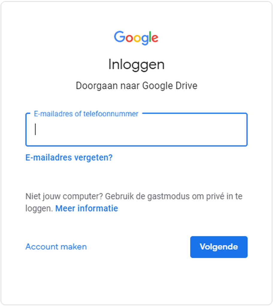 google drive login web