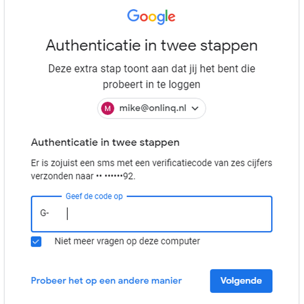 Authenticatie in twee stappen ter beveiliging Google Ads