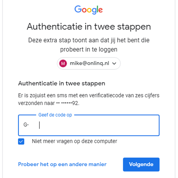 Authenticatie in twee stappen ter beveiliging Google Ads