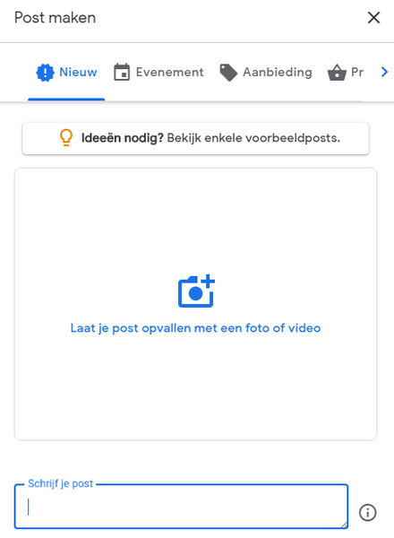 Google Mijn Bedrijf posts plaatsen