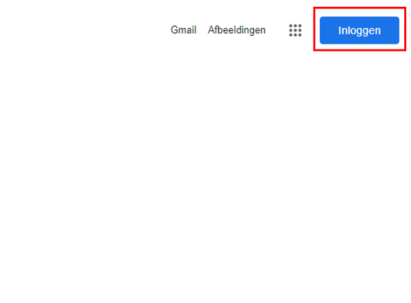 Stap 1 Inloggen google account