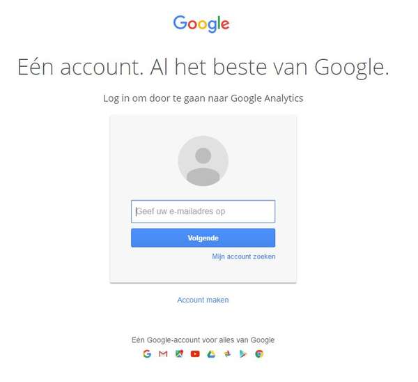 Log in met uw Google account