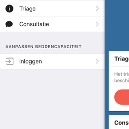 Zorgnetwerk Brabant applicatie scherm